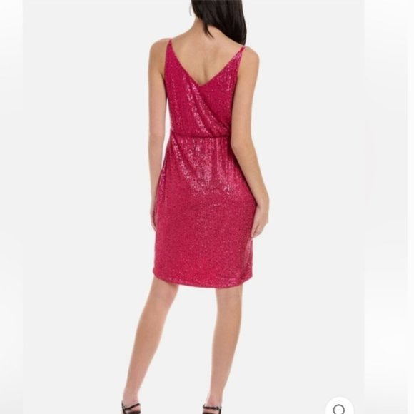 Trina Turk Allure Barbie Fuchsia Pink Sequin Cocktail Dress Size 10 NWTs - Picture 7 of 11